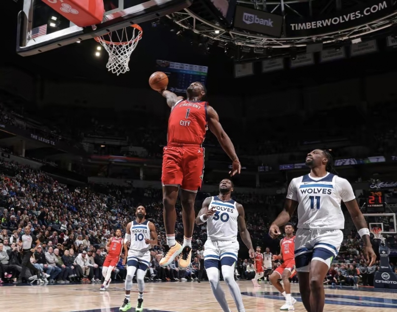 森林狼对阵太阳，锡安打出生涯之夜